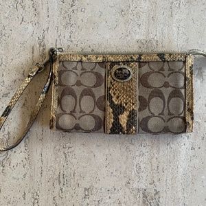 Coach snake skin clutch / wallet